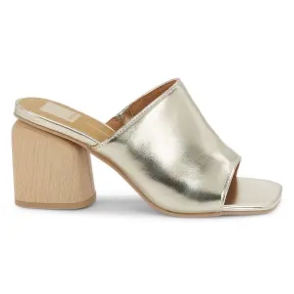 Dolce Vita Nicco Metallic Block-Heel Sandals
